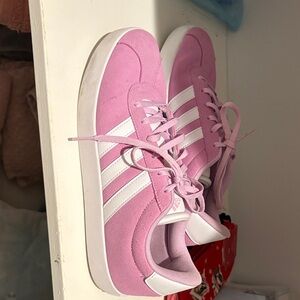 Adidas Pastel Pink and White Sneakers
